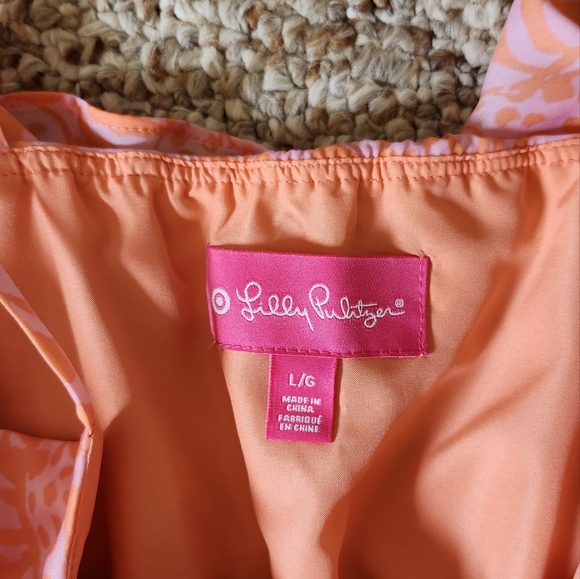 Lilly Pulitzer for Target NWT Orange Flounce Dress Size Large - Picture 5 of 12
